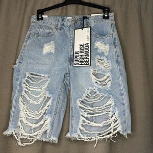 Almost famous super hi-rise Jorts